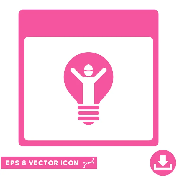 Electrician Calendar Page Vector Eps Icon — Stock Vector