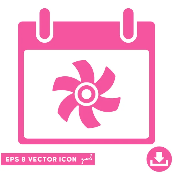 Fan Calendar Day Vector Eps Icon — Stock Vector