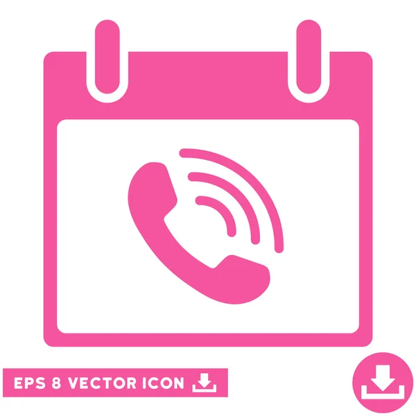 Telefon görüşmesi takvim gün vektör Eps simgesini — Stok Vektör