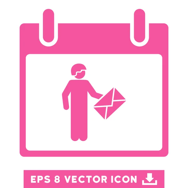 Calendário do carteiro Dia Vector Eps Ícone — Vetor de Stock