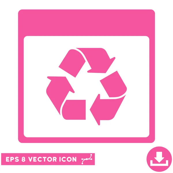 Recycling Kalender Seite Vektor eps Symbol — Stockvektor
