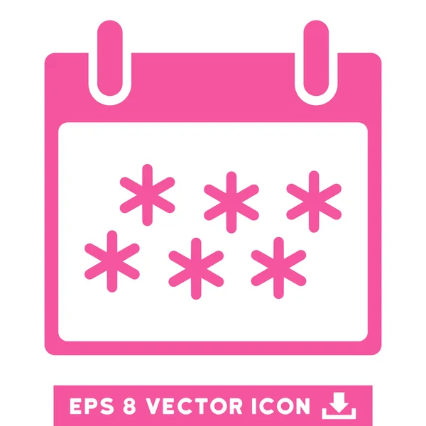 Schnee Kalender Tag Vektor eps Symbol — Stockvektor