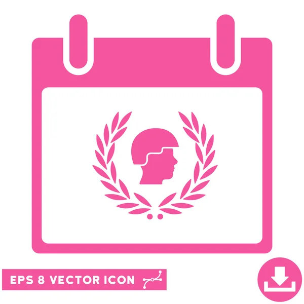 Soldado Laurel corona calendario día Vector Eps icono — Vector de stock