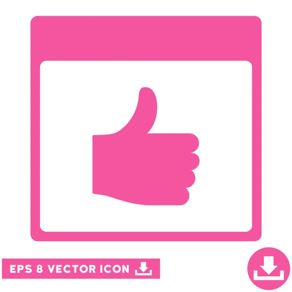 Hüvelykujj-megjelöl naptári oldal vektoros Eps-ikon — Stock Vector