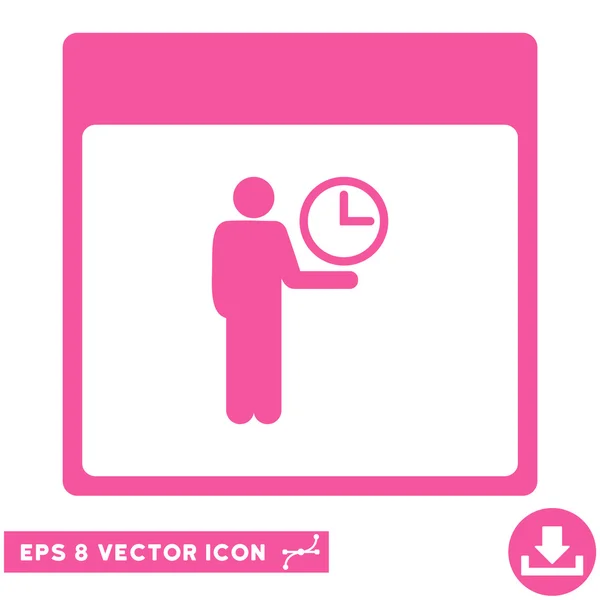 Gerenciador de Tempo Página do Calendário Vector Eps Icon — Vetor de Stock
