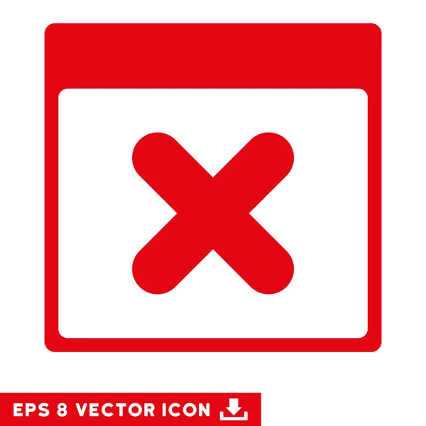 Cancelar la página del calendario Vector Eps icono — Vector de stock