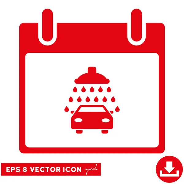 Auto Dusche Kalender Tag Vektor eps Symbol — Stockvektor