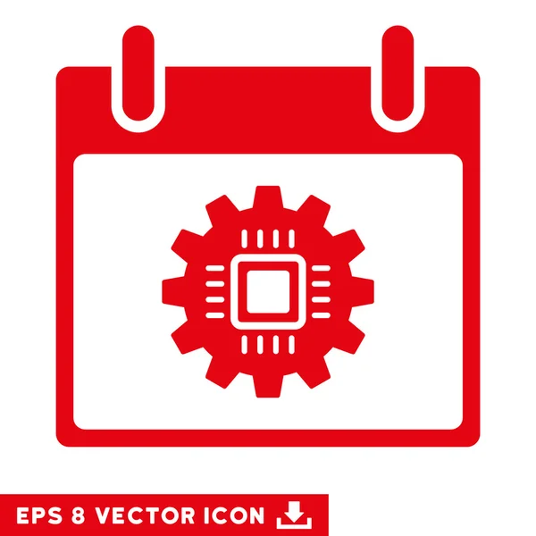 Chip Gear calendrier jour vectoriel Eps icône — Image vectorielle