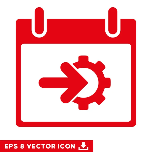 Rädchen Integration Kalender Tag Vektor eps Symbol — Stockvektor