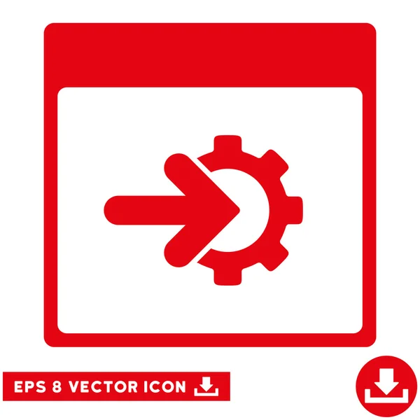 Cog Integration Calendar Page Vector Eps Icon — Stock Vector