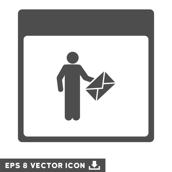 Postman Calendar Page Vector Eps Icon Stock Vector
