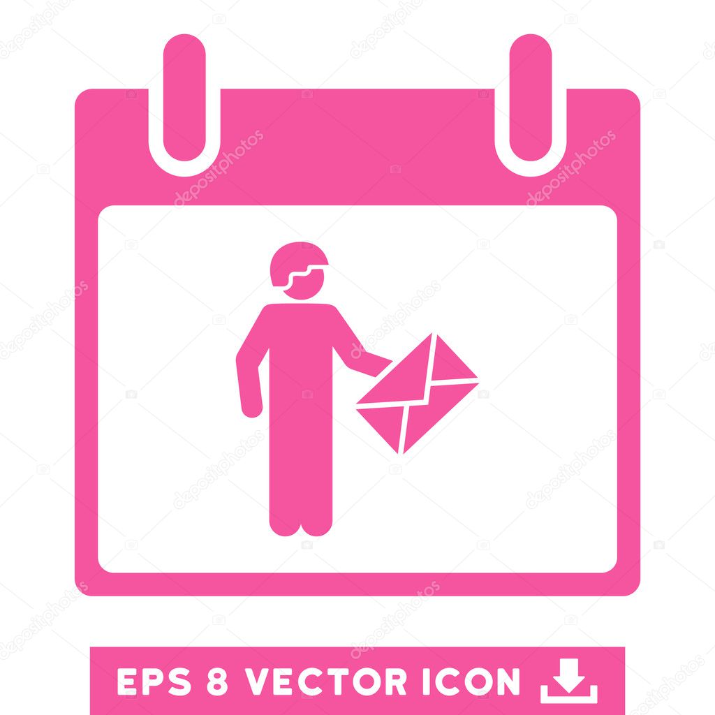 Postman Calendar Day Vector Eps Icon