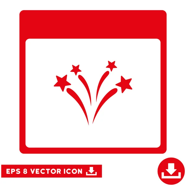 Fogos de artifício Calendário Página Vector Eps Icon — Vetor de Stock