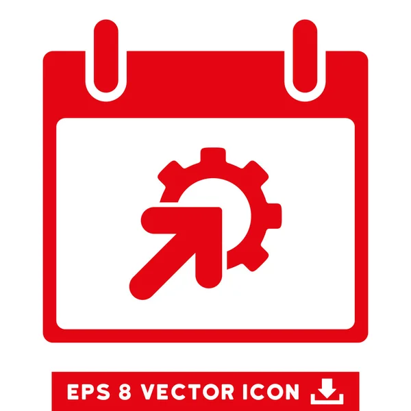 Gear Integration Calendar Day Vector Eps Icon — Stock Vector