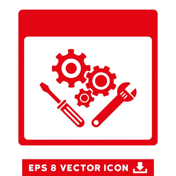 Outils d'engrenage Calendrier Page vectorielle Eps Icône — Image vectorielle