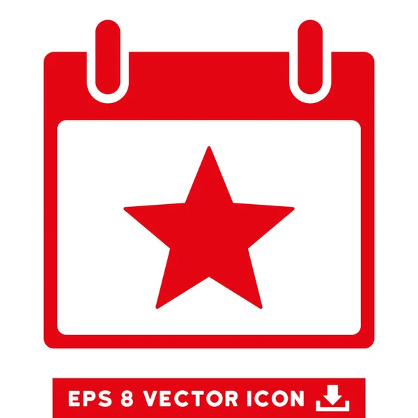 Star Calendar Day Vector Eps Icono — Vector de stock