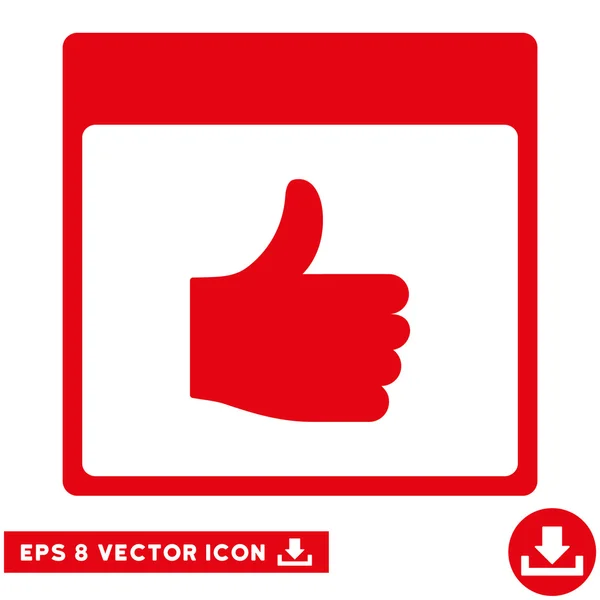 Palec nahoru ikonu kalendáře stránky vektorové Eps — Stockový vektor