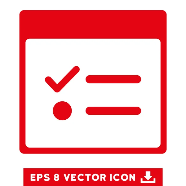 Todo Items Calendar Page Vector Eps Icon — Stock Vector