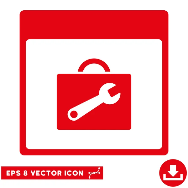 Toolbox Calendar Page Vector Eps Icon — Stock Vector