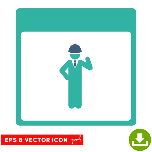 Ingeniero Calendario Página Vector Eps Icono — Vector de stock