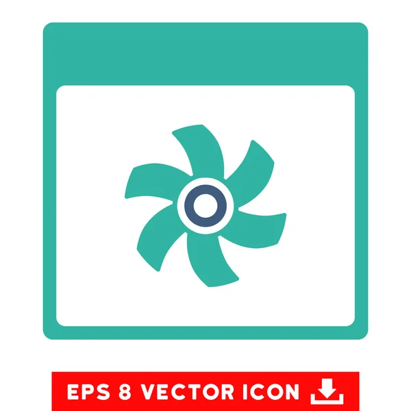 Ventilador Página do Calendário Vector Eps Icon — Vetor de Stock