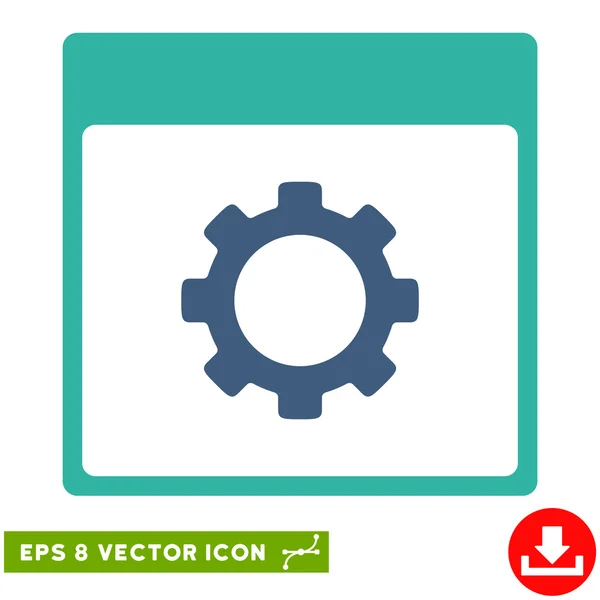 Getriebeoptionen Kalenderseite Vektor eps-Symbol — Stockvektor