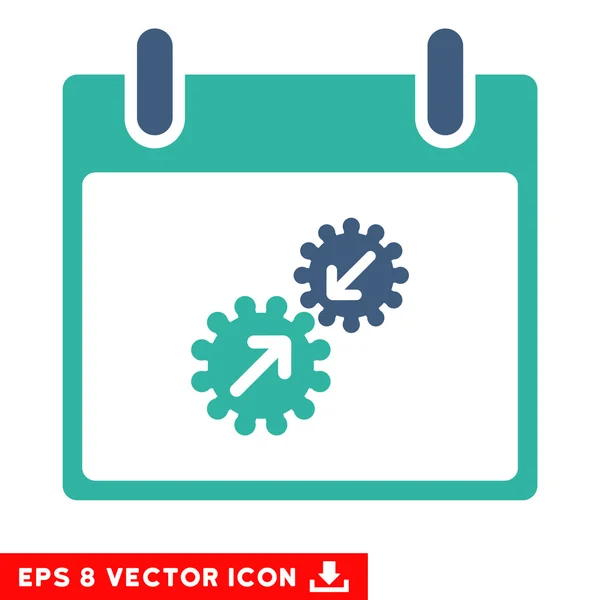 Getriebe Integration Kalendertag Vektor eps Symbol — Stockvektor