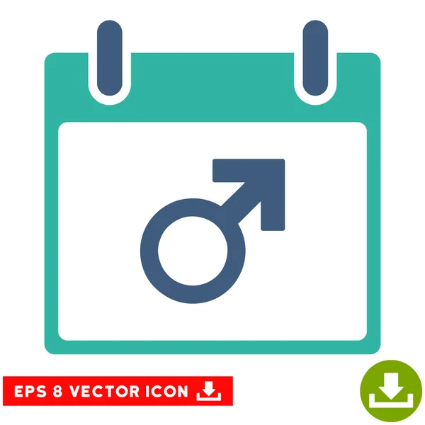 Mars Male Symbol Calendar Day Vector Eps Icon — Stock Vector