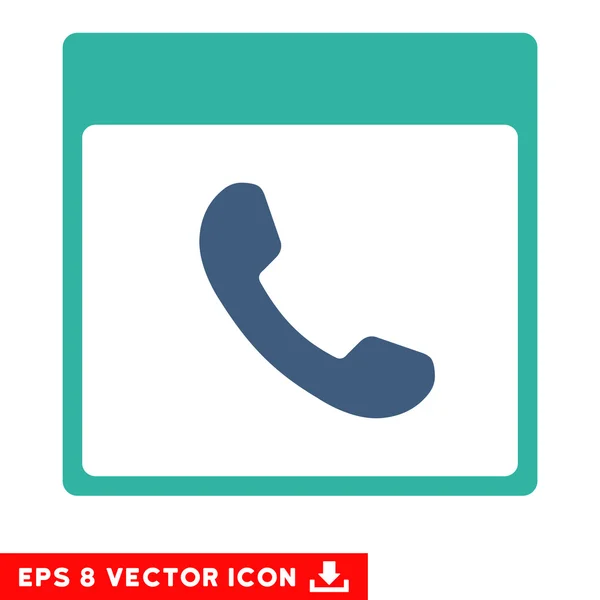 Phone Calendar Page Vector Eps Icon — Stock Vector