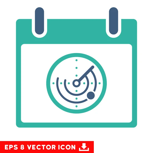 Radar Calendario Día Vector Eps Icono — Archivo Imágenes Vectoriales