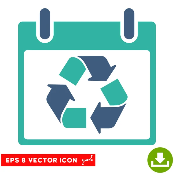 Recycling Kalender Tag Vektor eps Symbol — Stockvektor