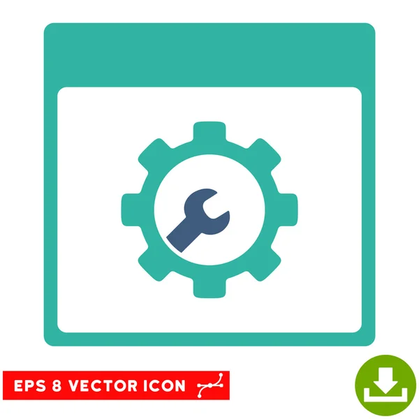 Herramientas de configuración Calendario Página Vector Eps Icono — Vector de stock