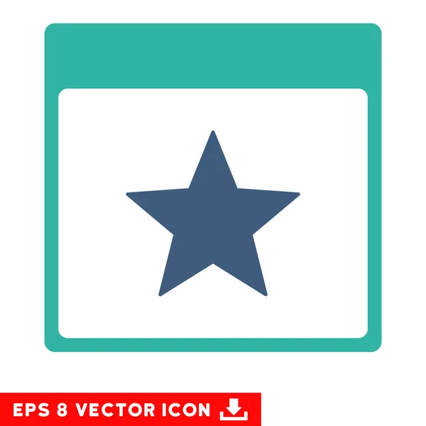 Página de calendário Star Vector Eps Ícone — Vetor de Stock