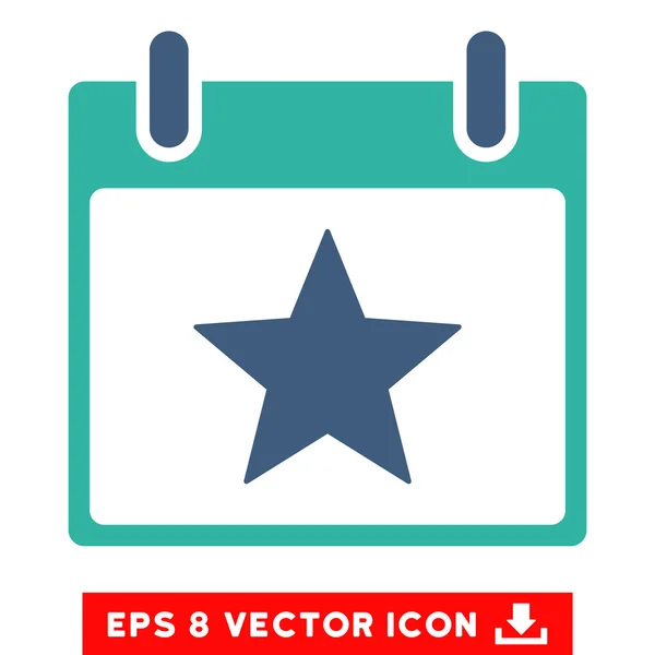Star Calendar Day Vector Eps Icon — Stock Vector