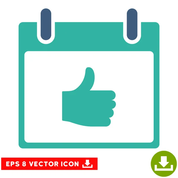 Thumb Up Calendar Day Vector Eps Icon — Stock Vector