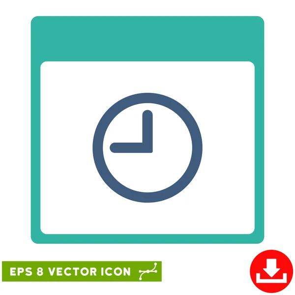 Time Calendar Page Vector Eps Icon — Stock Vector