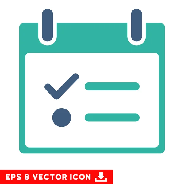 Lista Todo Calendário Dia Vector Eps Ícone — Vetor de Stock