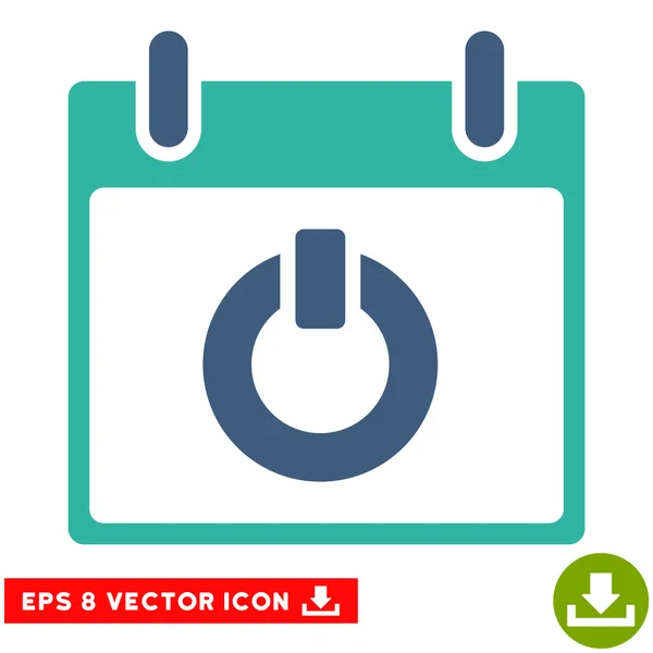 Turn On Calendar Day Vector Eps Icon — Stock Vector