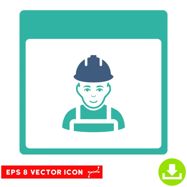 Arbeiter Kalender Seite Vektor eps Symbol — Stockvektor