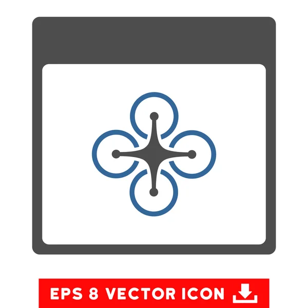 Air Copter Calendar Página Vector Eps Icon — Vetor de Stock