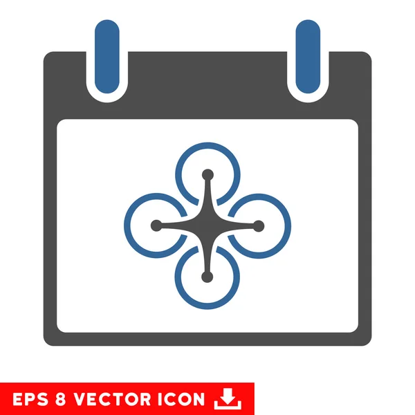 Airdrone Calendario Día Vector Eps Icono — Vector de stock