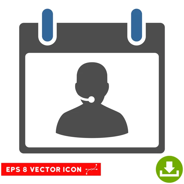 Call Center Manager Kalender Tag Vektor eps Symbol — Stockvektor
