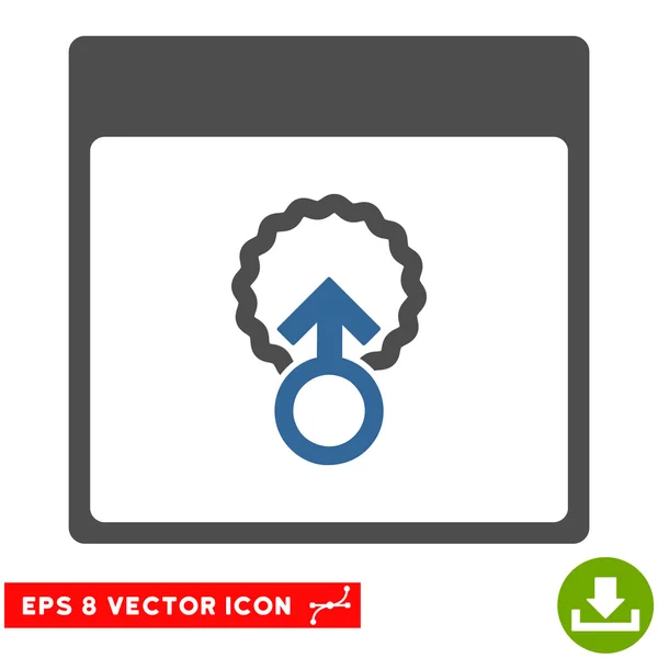 Página de calendario de penetración celular Vector Eps Icon — Vector de stock