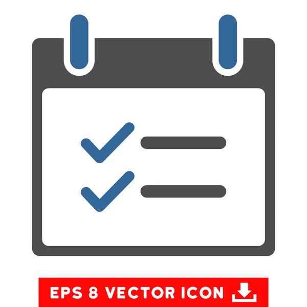 Kontrollkästchen Kalendertag Vektor eps Symbol — Stockvektor