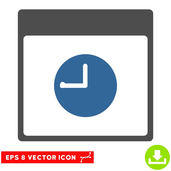 Clock Calendar Page Vector Eps Icon — Stock Vector