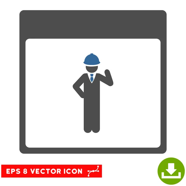 Ingeniero Calendario Página Vector Eps Icono — Archivo Imágenes Vectoriales