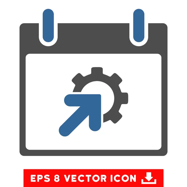 Engrenagem Integração Calendário Dia Vector Eps Ícone — Vetor de Stock