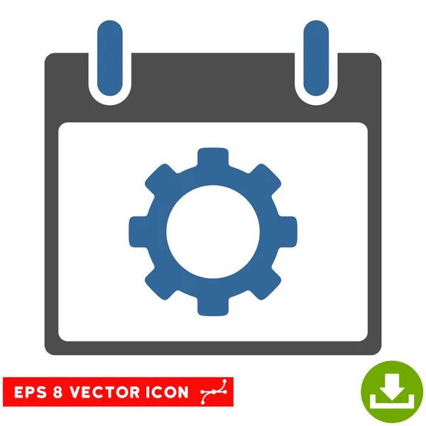 Options d'engrenage Calendrier Jour vectoriel Eps Icône — Image vectorielle