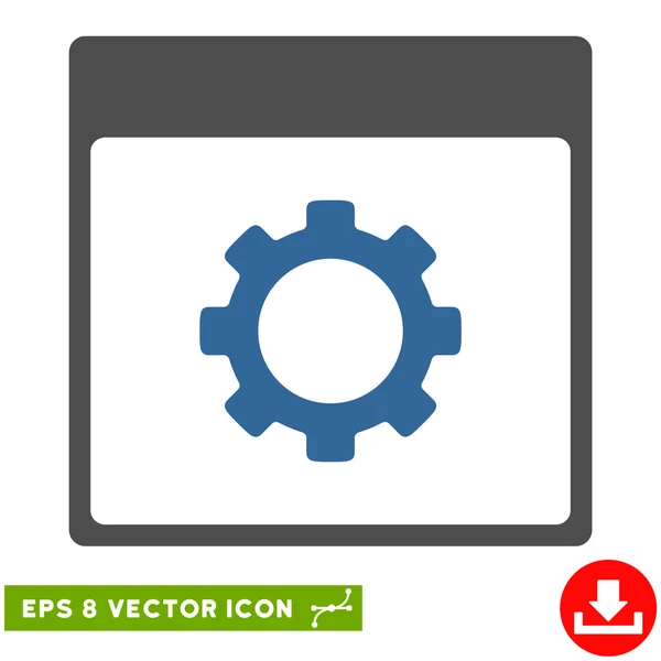 Versnelling opties kalender paginapictogram Vector Eps — Stockvector