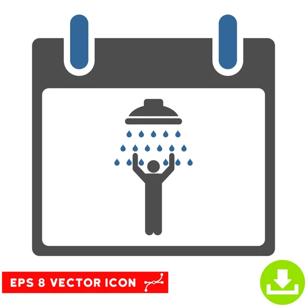 Mann Dusche Kalender Tag Vektor eps Symbol — Stockvektor